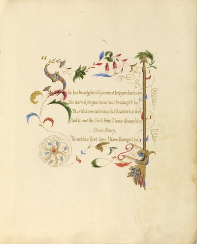 Illuminated Manuscript of a Poem by Unbekannt Unbekannt